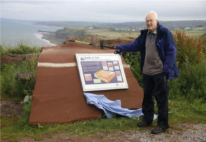 Mervyn Dodd unveils Birkhams geology board